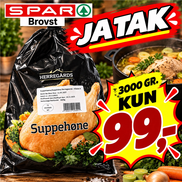 Suppehøne 3 kg.