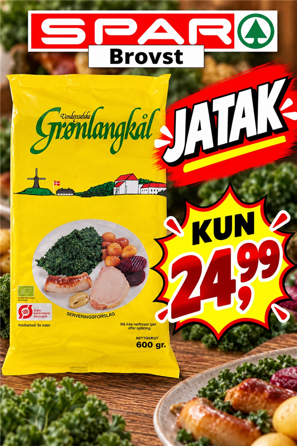 VENDSYSSELSK GRØNLANGKÅL - AFHENT FREDAG