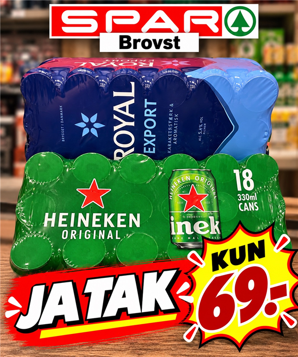 ROYAL EXPORT & HEINEKEN 18-PAK